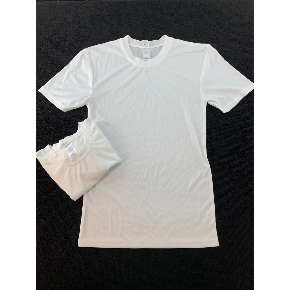 Lot of 2 C2 Sport Women White Crew Neck Short Sleeve T Shirt XS Basic Athleisure